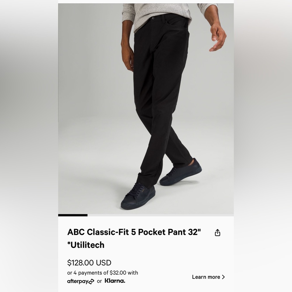 Lululemon ABC Classic Fit- 5 Pocket Pant. *Utilitech